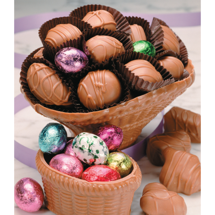 Philadelphia Candies Chocolate Basket with Assorted Chocolates, Milk Chocolate, 1 Pound (Shown Top)