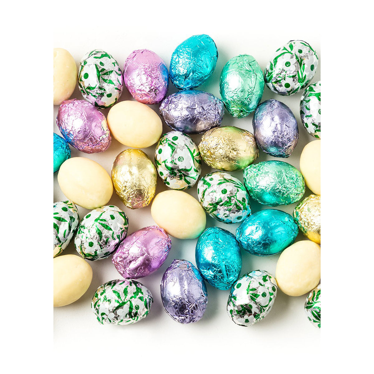 Philadelphia Candies Foil Wrapped Easter Eggs, White Chocolate, 8 Ounc