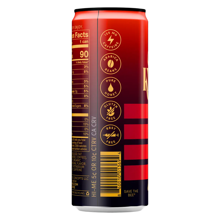 Beekeeper Coffee, Hot Honey Latte Cold Brew, 8 fl oz