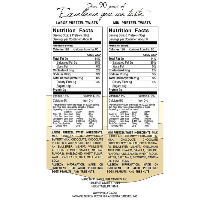 Philadelphia Candies Mini Pretzels, Milk Chocolate Covered, 8 Ounce