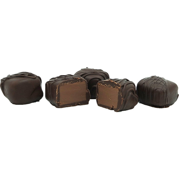 Caramelos Philadelphia, trufas de plátano derretidas, chocolate oscuro, 1 libra
