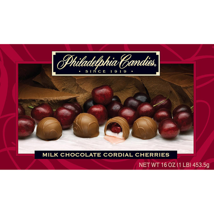Philadelphia Candies Milk Chocolate Cordial Cherries, 1 Pound