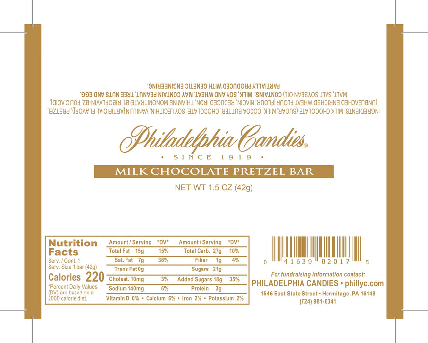 1.5 oz Milk Pretzel Candy Bar (620170)