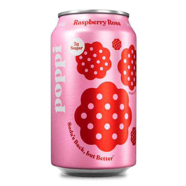 Pops Raspberry 1l Pl Poppi Raspberry Rose Flavor, Sparkling Prebiotic Soda Beverage with Ap ...
