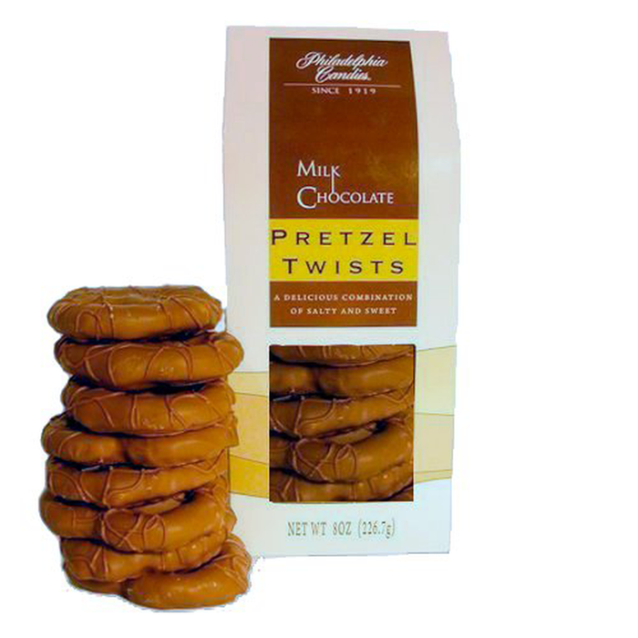 Philadelphia Candies Large Pretzels, Milk Chocolate Covered, 8 Ounce