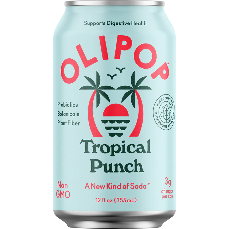 OLIPOP Tropical Punch Prebiotic Soda, 12 fl oz — Philadelphia Candies