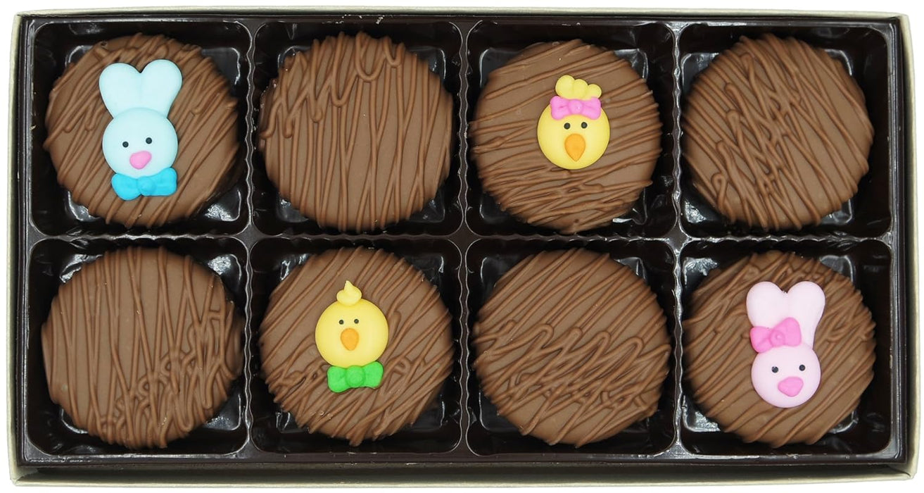 Philadelphia Candies, Easter Face, Creme Filled Sandwich Cookies, Milk Chocolate, 8 Ounce