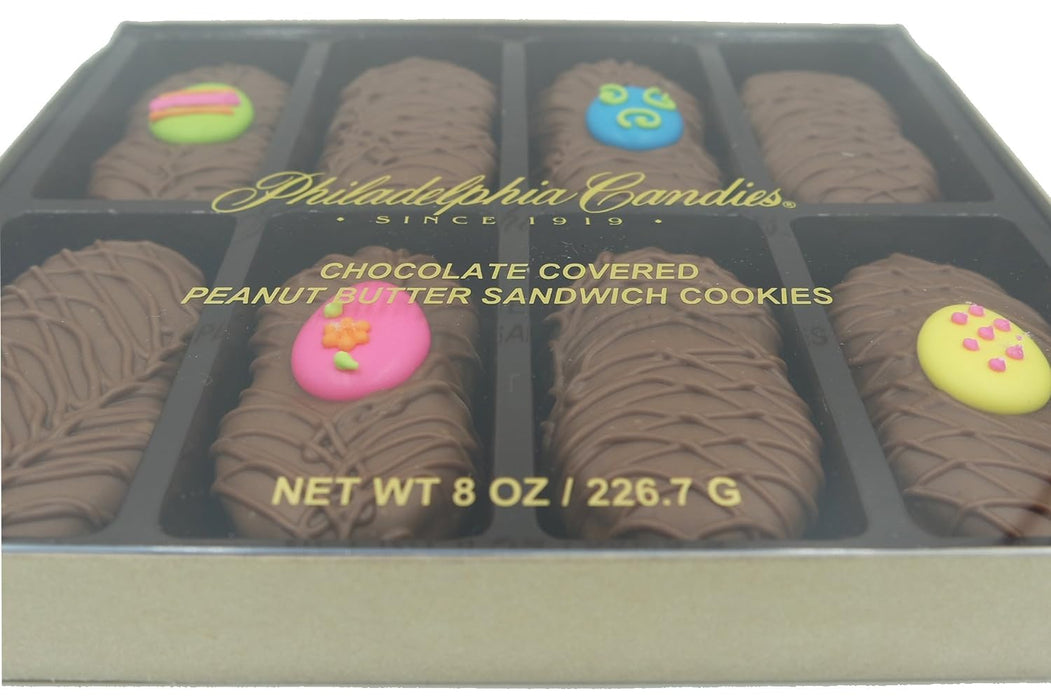 Philadelphia Candies, Easter Egg, Milk Chocolate Covered Peanut Butter Cookies, 8 Ounce