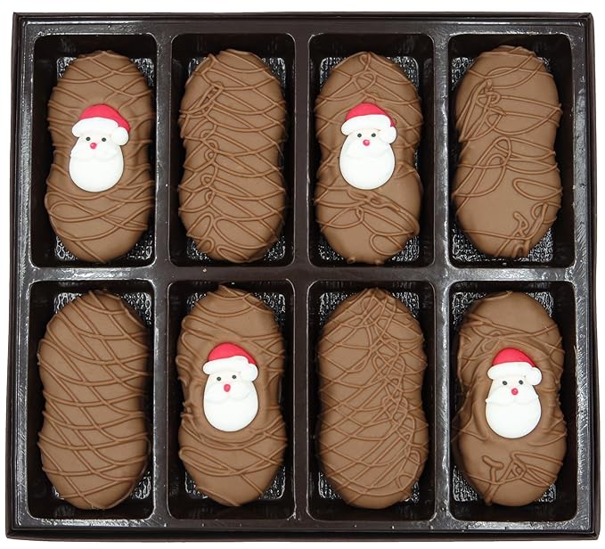 Philadelphia Candies, Santa, galletas de mantequilla de maní cubiertas de chocolate con leche, 8 onzas