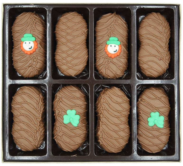 Philadelphia Candies, St. Patrick, galletas de mantequilla de maní cubiertas de chocolate con leche, 8 onzas